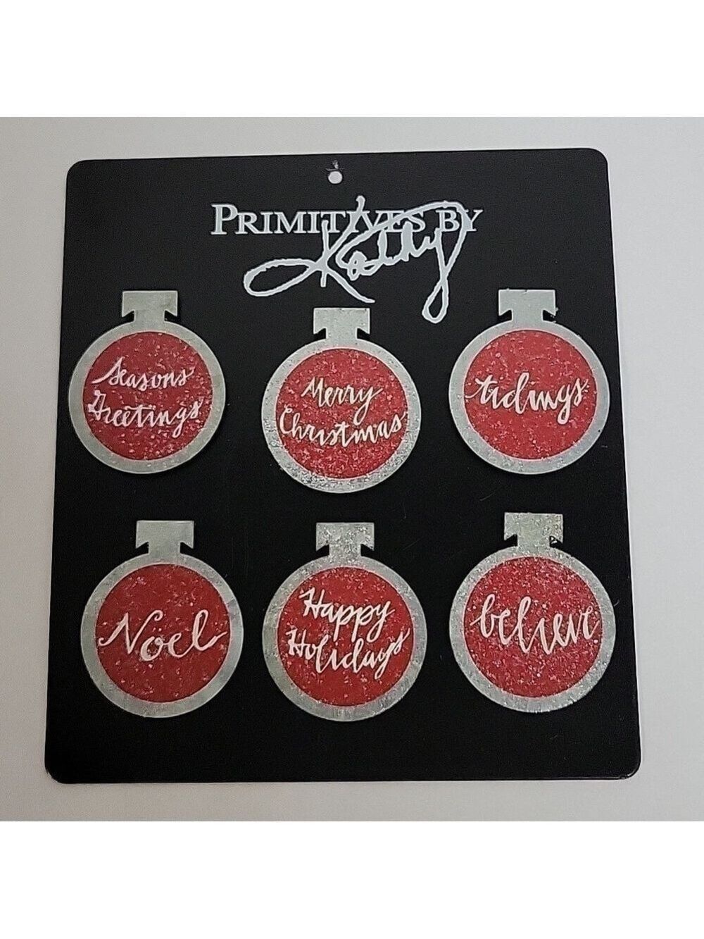 NWT Primatives by Kathy Decorative Christmas Small Magnets (Set of 6)
